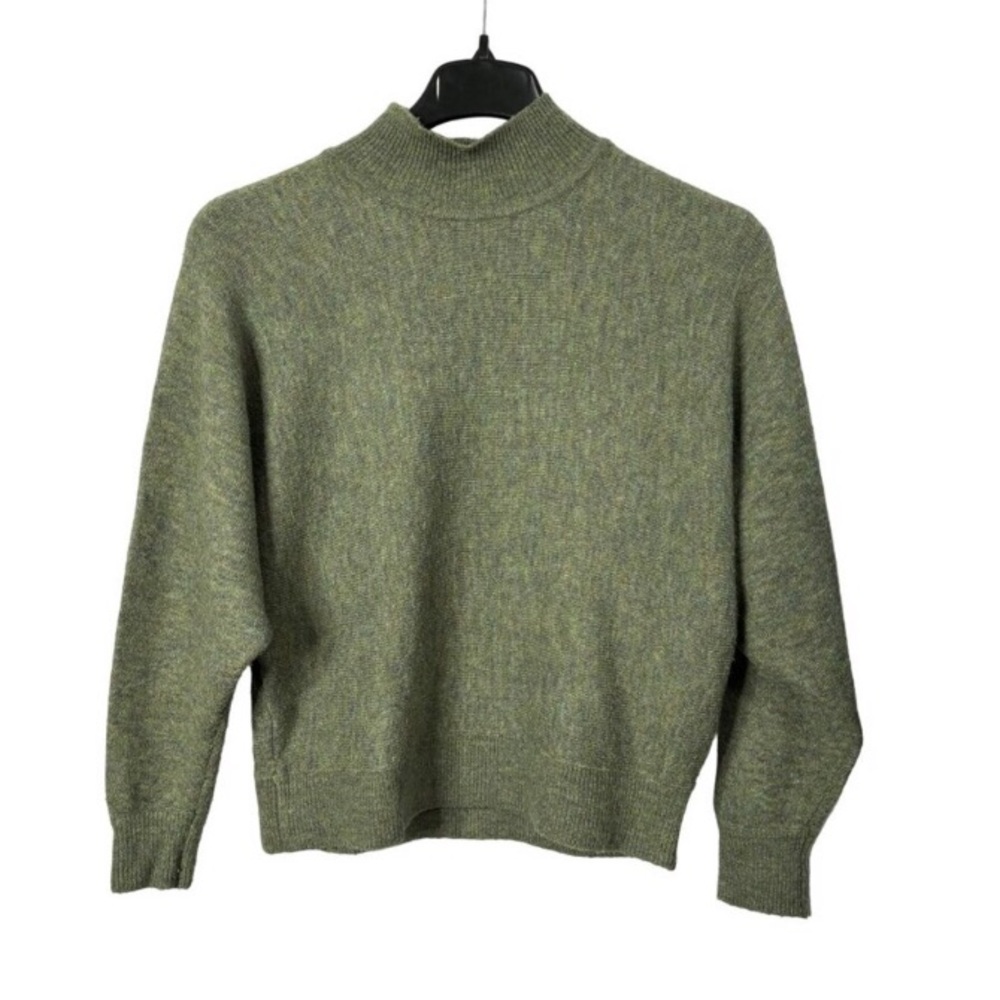 H&M Green Marbled Mock Neck Sweater